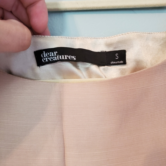 dear creatures Tan and Navy Blue Dress Small - Picture 4 of 12